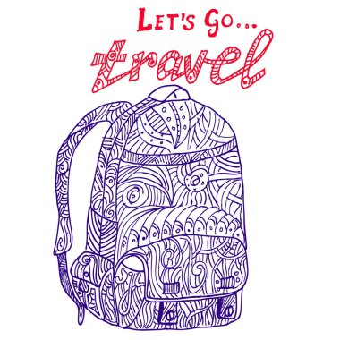 Hadi seyahate çıkalım, karalama çizimi