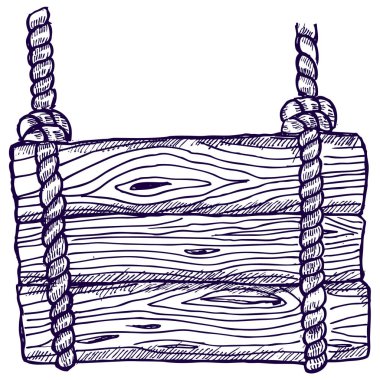 Beyaz ipler üzerinde izole edilmiş.