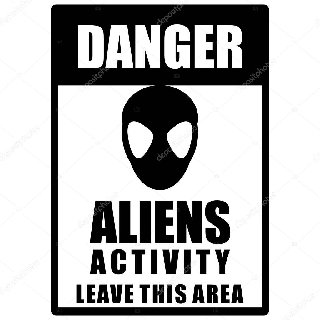 Do not enter sign with alien and alien