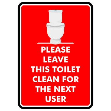 tuvalet beyaz zemin üzerine işaret.