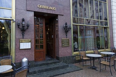 Budapeşte, Macaristan - 29 Mayıs 2019: Budapeşte'de ünlü kafe