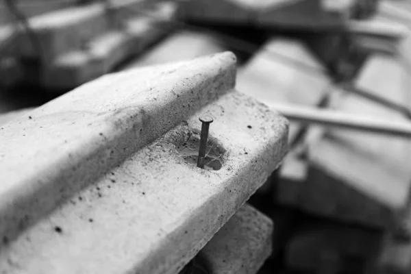 Blocos de concreto localizados em uma pilha — Fotografia de Stock
