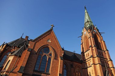 Umea şehir kilisesinin bir parçası, Gotik tarzda inşa edilmiş bir kilise.