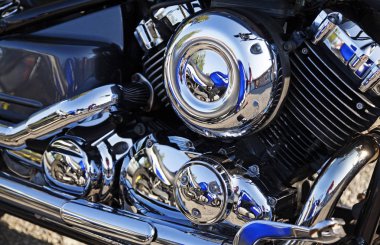 Motosiklet motoru parçası, bir Amerikan klasiği.