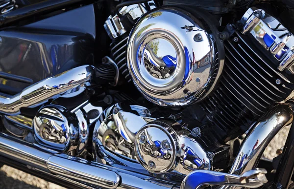 オートバイ用エンジンの一部でアメリカの古典的な — ストック写真