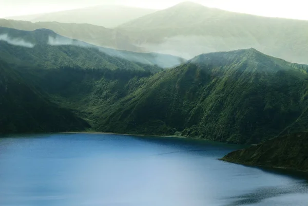 Bergen Mist Meer Azoren Portugal — Stockfoto