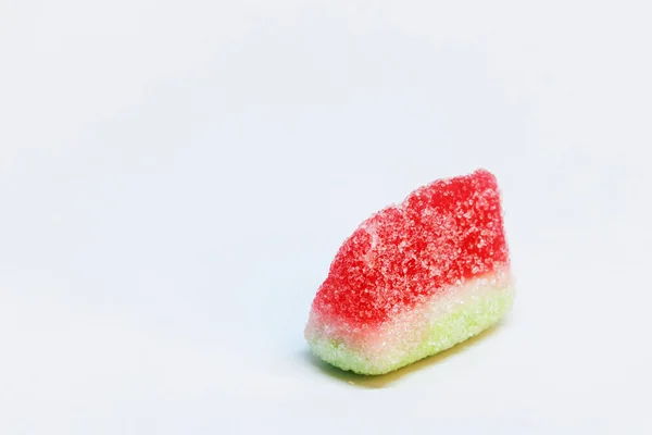 Une Tranche Melon Faite Bonbons Avec Sucre Dessus — Photo