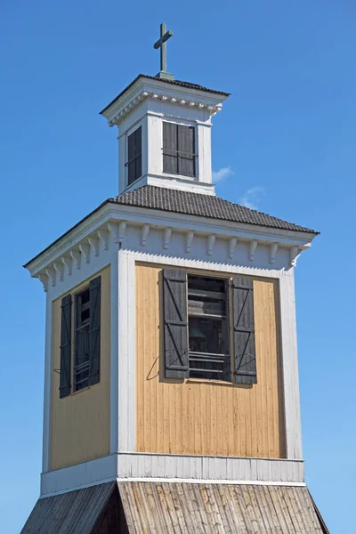 Alter Hölzerner Glockenturm Bei Robertsfors — Stockfoto