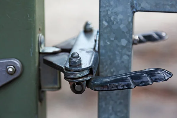 Handle Lock Metal Gate — Stock Photo, Image