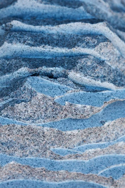 Beton Açık Havada Soyut Desenler Oluşturan Buz — Stok fotoğraf