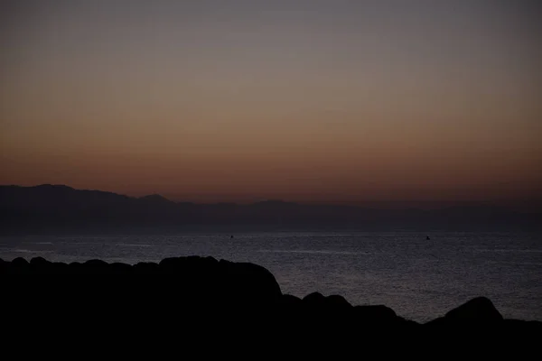Sahilde muhteşem gün batımı