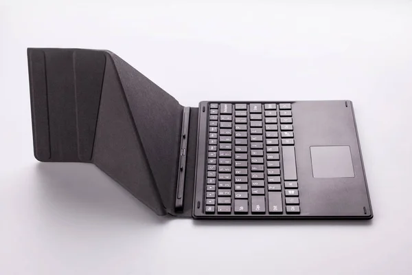 Een Kleine Zwarte Laptop Sleutel Bord — Stockfoto