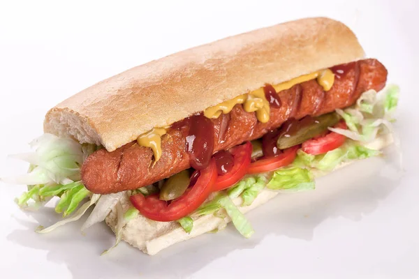 Бутерброд Хот Дога Сиром — стокове фото