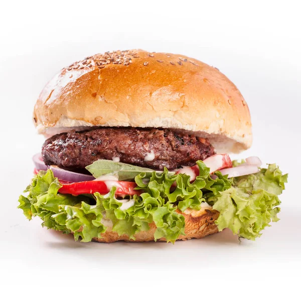 Κλασικό Χάμπουργκερ Ζουμερό Burger — Φωτογραφία Αρχείου