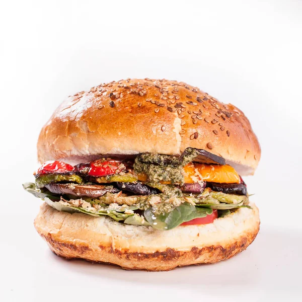 Λαχανικό Χάμπουργκερ Και Δίαιτα Ζουμερό — Φωτογραφία Αρχείου