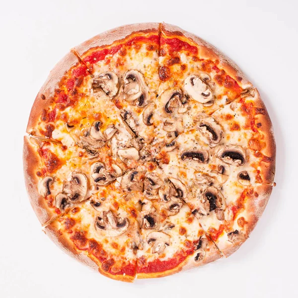 Üstten bakınca çok lezzetli pizza.