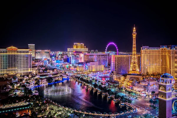 Las Vegas Nevada 2018 Vue Panoramique Sur Strip Las Vegas — Photo