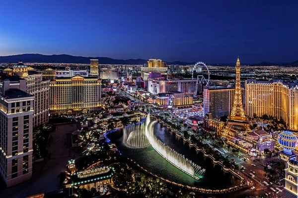 Vegas Nevada 2018 Panoramic View Las Vegas Strip — Stock Photo, Image