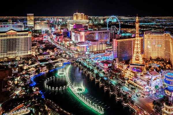 Las Vegas Nevada 2018 Vista Panoramica Sulla Las Vegas Strip — Foto Stock