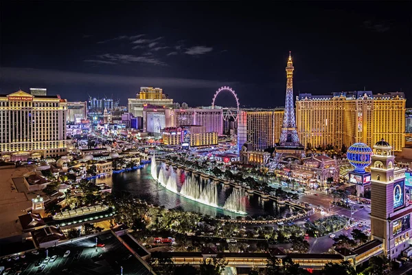 Las Vegas Nevada 2019 Panoramic View Las Vegas Strip — Stock Photo, Image