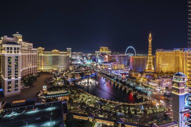 Las Vegas Nevada 2018 08 04 Las Vegas Strip panoramik görünümü