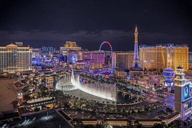 Las Vegas Nevada 2019 01 23 Las Vegas Strip panoramik görünümü