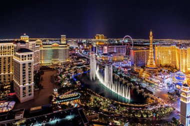 Las Vegas Nevada 2019 01 23 Las Vegas Strip panoramik görünümü