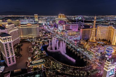 Las Vegas Nevada 2019 01 23 Las Vegas Strip panoramik görünümü