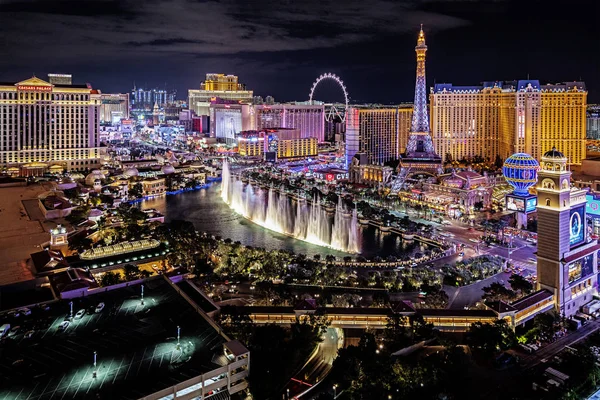 Las Vegas Nevada 2019 Las Vegas Strip Panoramik Görünümü — Stok fotoğraf