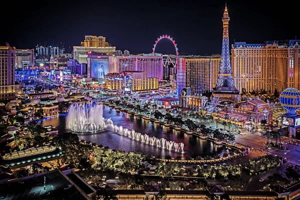 Las Vegas Nevada 2019 Panoramic View Las Vegas Strip — Stock Photo, Image