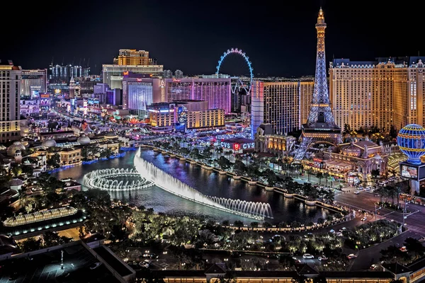 Las Vegas Nevada 2019 Las Vegas Strip Panoramik Görünümü — Stok fotoğraf