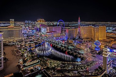 Las Vegas Nevada 2019 02 22 Las Vegas Strip panoramik görünümü