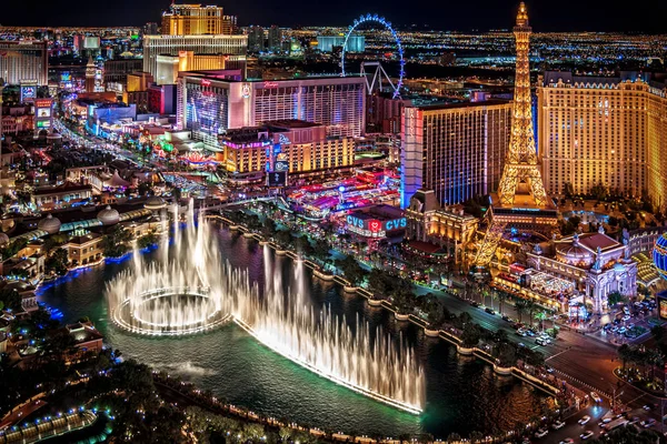 Las Vegas Nevada 2019 Панорамный Вид Las Vegas Strip — стоковое фото