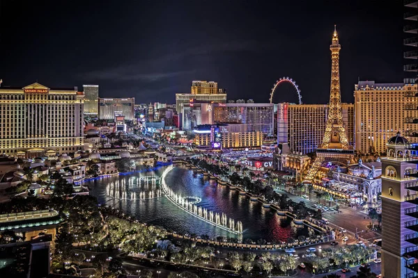 Las Vegas Nevada 2019 Vue Panoramique Sur Strip Las Vegas — Photo