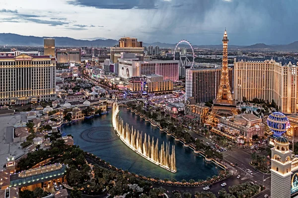 Las Vegas Nevada 2019 Panoramautsikt Över Las Vegas Strip — Stockfoto