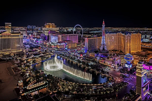 Las Vegas Nevada 2019 Panoramic View Las Vegas Strip — Stock Photo, Image