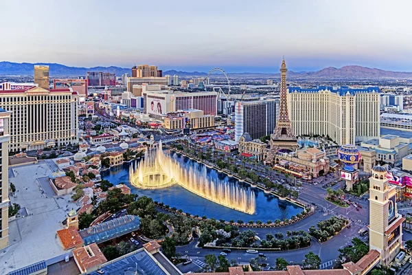 Las Vegas Nevada 2019 Panoramautsikt Över Las Vegas Strip — Stockfoto