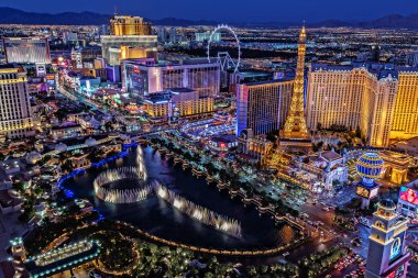 Las Vegas Nevada 2018 10 13 Las Vegas Strip panoramik görünümü