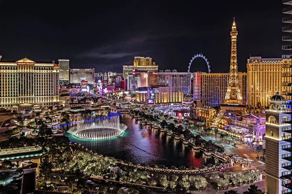 Las Vegas Nevada 2018 Panoramiczny Widok Las Vegas Strip — Zdjęcie stockowe