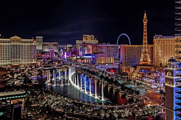 Las Vegas Nevada 2018 Panoramiczny Widok Las Vegas Strip — Zdjęcie stockowe