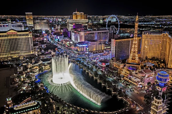 Las Vegas Nevada 2018 Panoramiczny Widok Las Vegas Strip — Zdjęcie stockowe