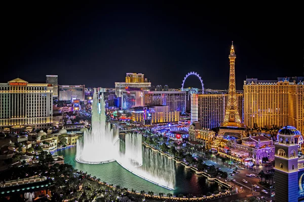 Las Vegas Nevada 2018 Panoramiczny Widok Las Vegas Strip — Zdjęcie stockowe