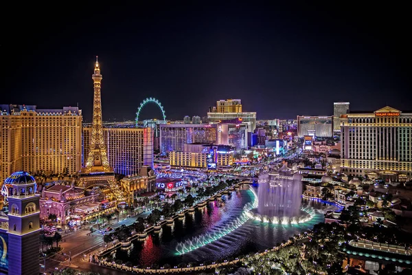 Las Vegas Nevada 2018 Panoramautsikt Över Las Vegas Strip — Stockfoto