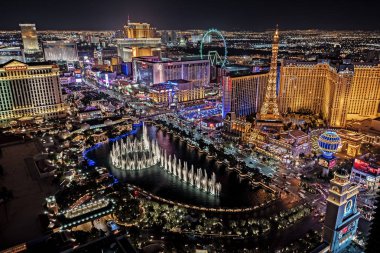 Las Vegas Nevada 2018 09 15 Las Vegas Strip panoramik görünümü