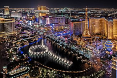 Las Vegas Nevada 2018 09 15 Las Vegas Strip panoramik görünümü
