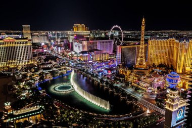 Las Vegas Nevada 2018 09 15 Las Vegas Strip panoramik görünümü