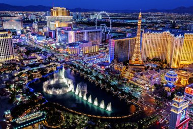 Las Vegas Nevada 2018 09 15 Las Vegas Strip panoramik görünümü