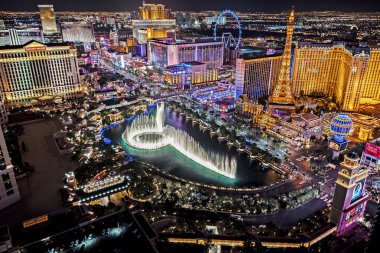 Las Vegas Nevada 2018 09 15 Las Vegas Strip panoramik görünümü