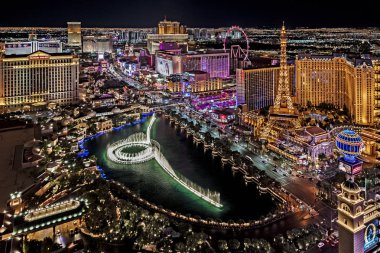 Las Vegas Nevada 2018 09 15 Las Vegas Strip panoramik görünümü