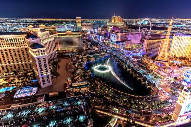 Las Vegas Nevada 2018 11 23 Las Vegas Strip panoramik görünümü